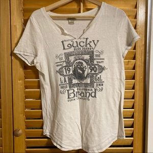 SOLD - Simple Cute Lucky Brand T-Shirt